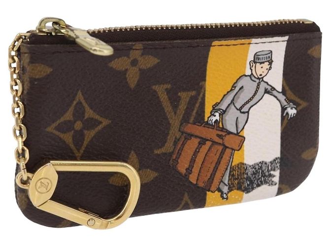 LOUIS VUITTON Monogram Groom Pochette Cles Porta-moedas Amarelo M60033 Auth ar14221A Monograma