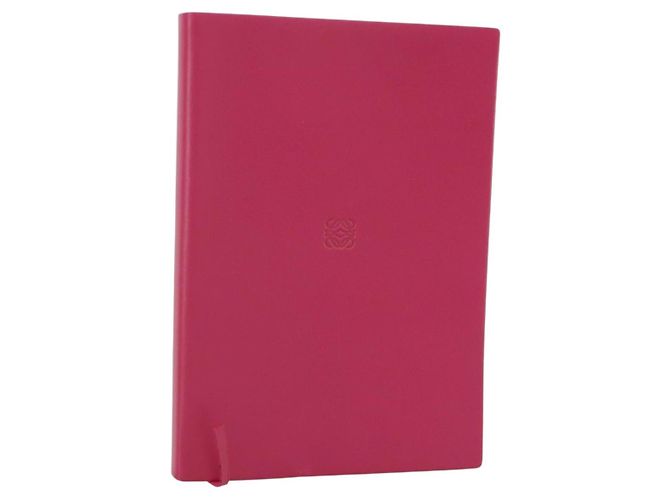 LOEWE Note Leather Paper Pink Auth 204770M Rosa