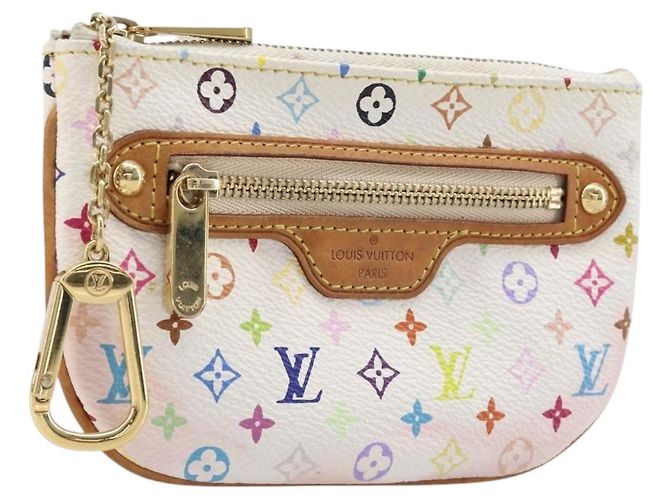 LOUIS VUITTON Monogram Multicolor Pochette MM Pouch White M60028 LV Auth 204245