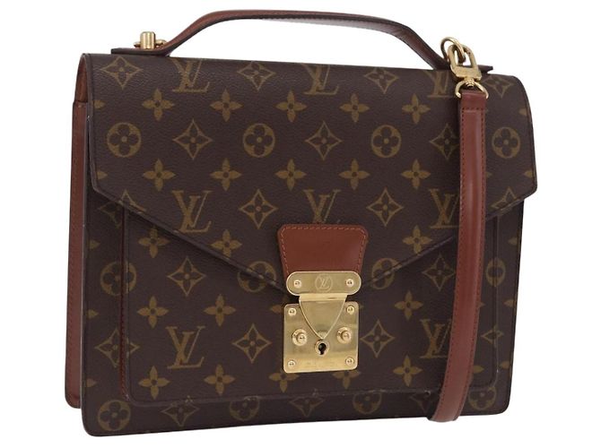 Bolsa de mão LOUIS VUITTON Monogram Monceau 28 M51185 LV Auth 205153V Monograma