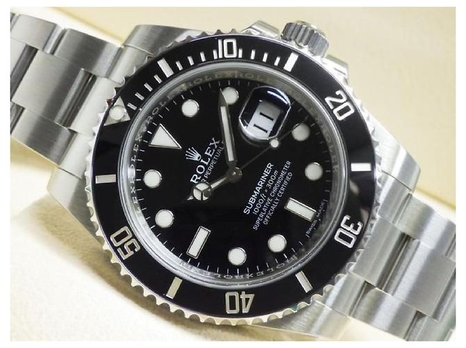 ROLEX Submariner date 116610LN '17 acheté Articles authentiques Hommes Argenté