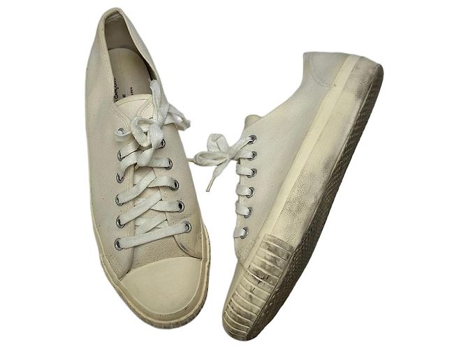Zapatillas de lona Vintage Comme Des Garcons Men's Homme c. finales de los 2000 Off-White EU41 Blanco