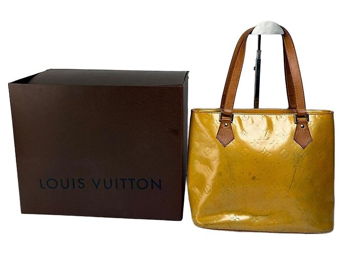 Vintage Louis Vuitton Monogram Vernis Patent Tote Late 1990s Yellow