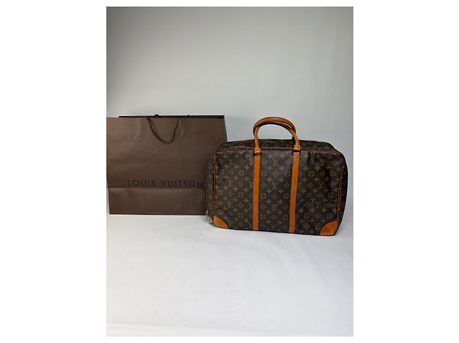 Vintage Louis Vuitton Monogram Canvas Weekender Bag c. 1987 Brown