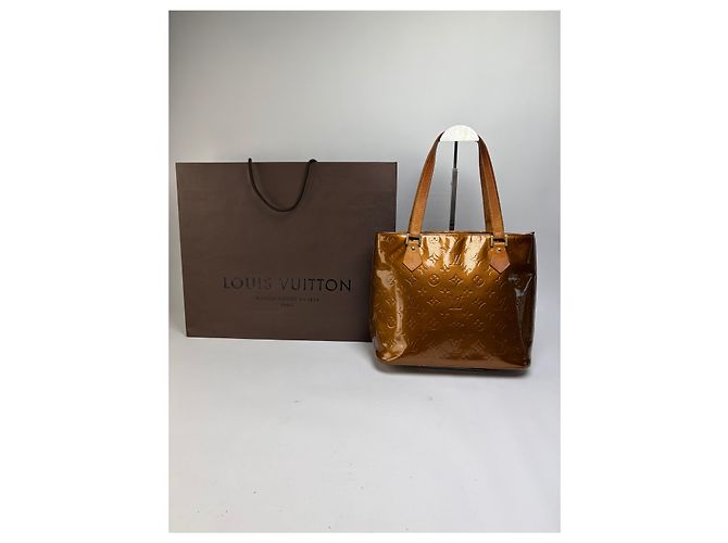 Vintage Louis Vuitton Monogram Vernis Lackleder Tote Ende der 1990er Dunkelbraun