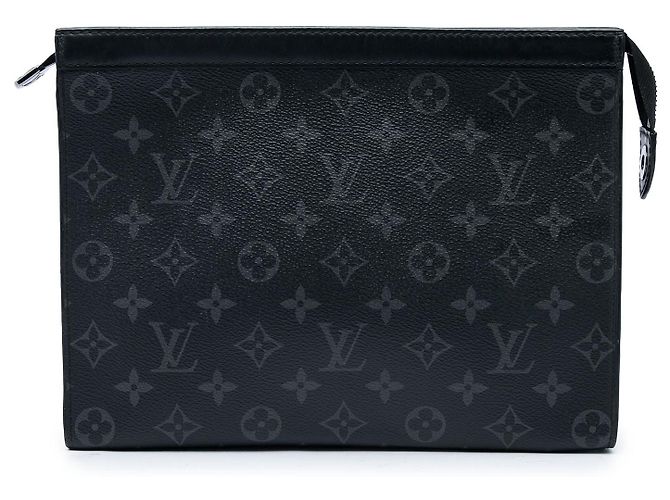 Borsa a Clutch Louis Vuitton Monogram Eclipse Pochette Voyage MM Nera Nero