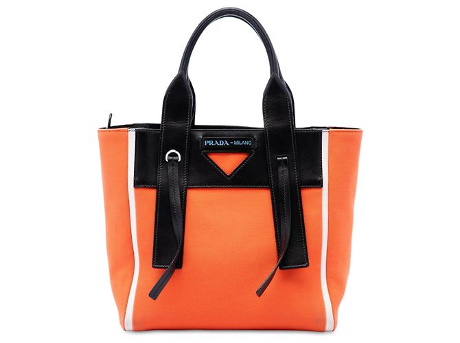 Sac Satchel Prada Canvas Ouverture Noir