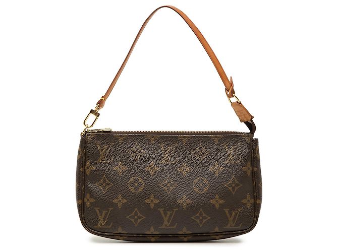 Borsa a tracolla Louis Vuitton Monogram Pochette Accessoires Marrone