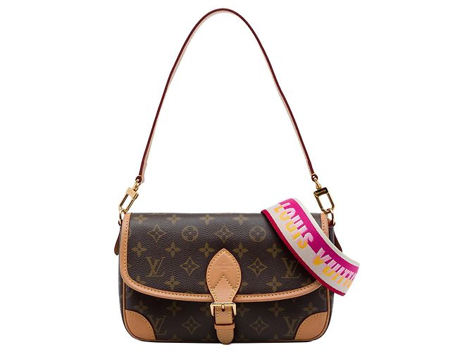 Borsa Satchel Louis Vuitton Monogram Diane Marrone