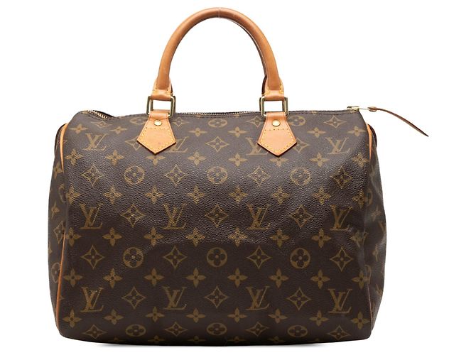 Sac Boston Louis Vuitton Monogram Speedy 30 Marron