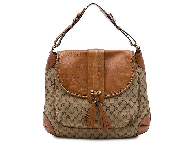 Borsa a tracolla Gucci GG Canvas Marrakech Beige