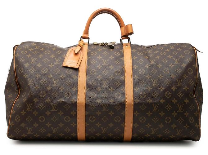 Borsa da viaggio Louis Vuitton Monogram Keepall 60 Marrone