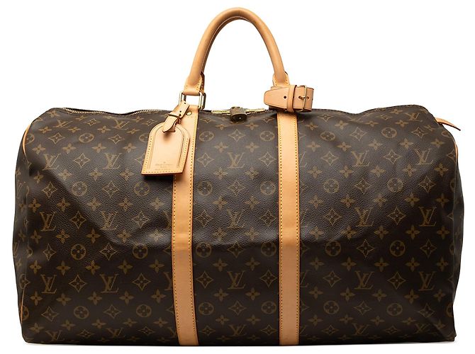 Mala de Viagem Louis Vuitton Monogram Keepall 55 Castanha Marrom