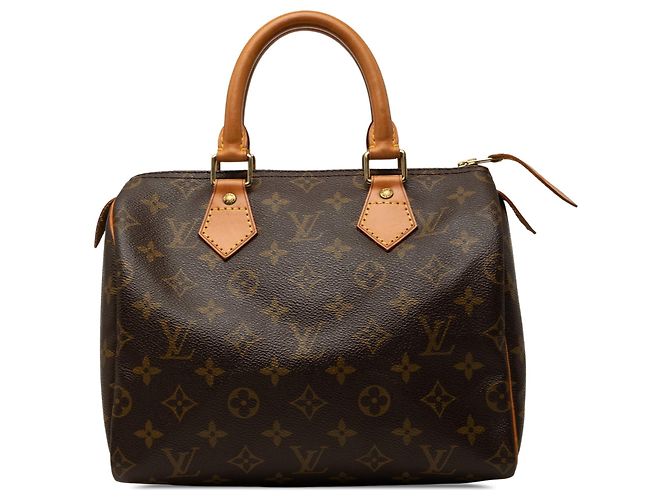 Bolso Boston Louis Vuitton Monogram Speedy 25 Marrón Castaño