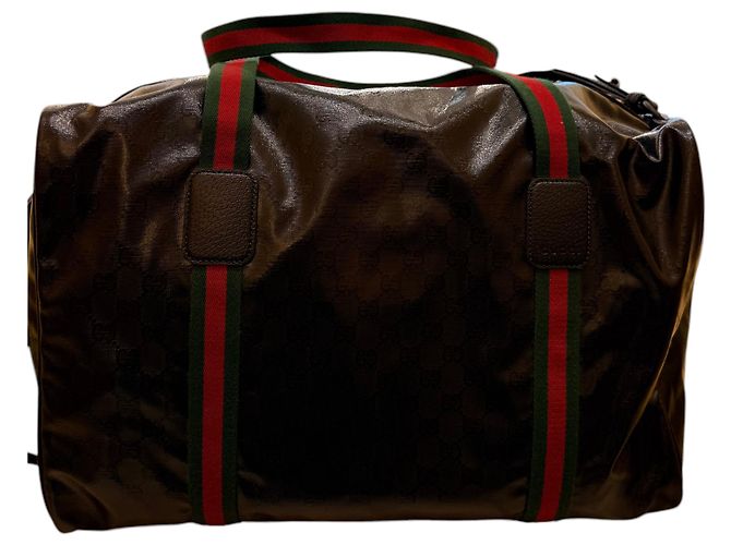 Gucci Morpheus Zip Convertible Duffle Leather Medium Noir