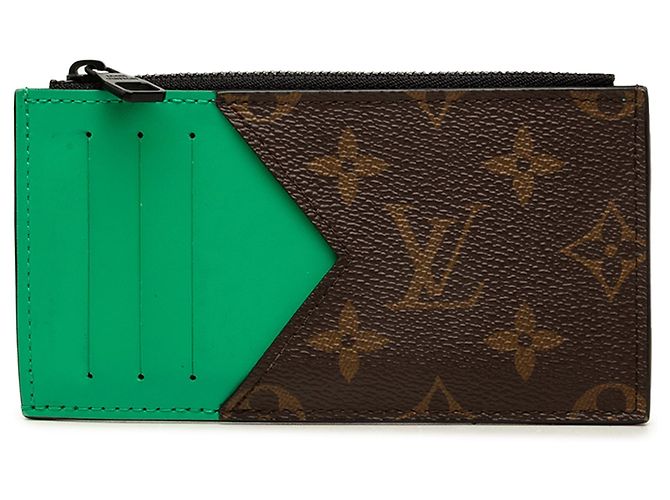 Louis Vuitton Monogram Macassar Karten- und Münzgeldbörse Braun