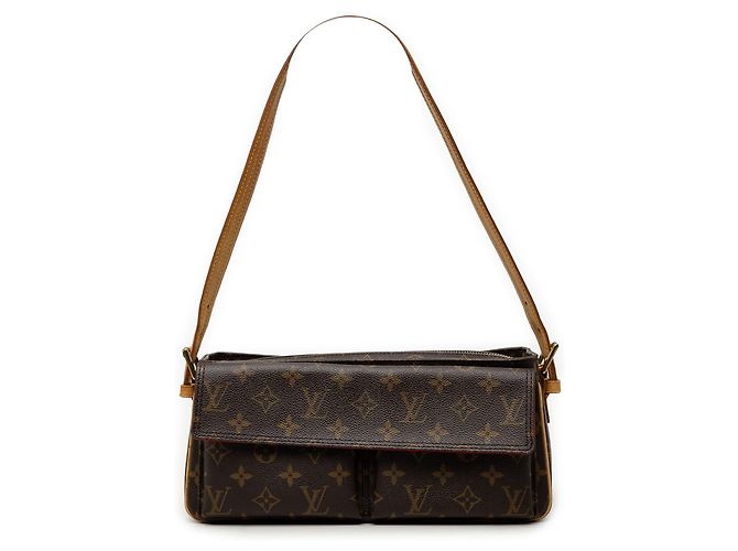 Borsa a tracolla Louis Vuitton Monogram Viva Cite MM Marrone