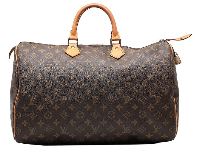 Bolsa Boston Louis Vuitton Monogram Speedy 40 Castanha Marrom