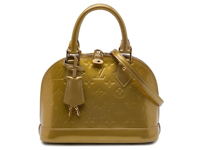 Louis Vuitton Monogram Vernis Alma BB Satchel Braun