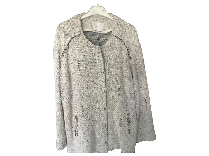 Chaqueta de tweed IRO Blanco y Negro