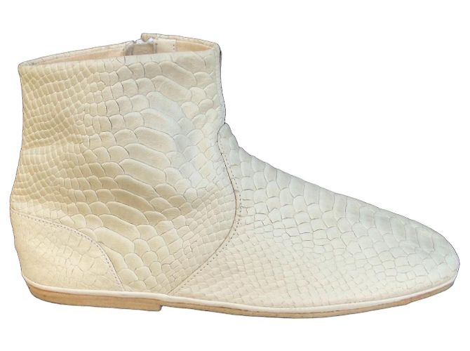 Autre Marque Botines de verano de cuero Le Plagiste Crema