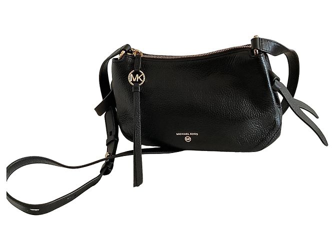 Michael Kors Borsa a Tracolla in Pelle Nera Nero