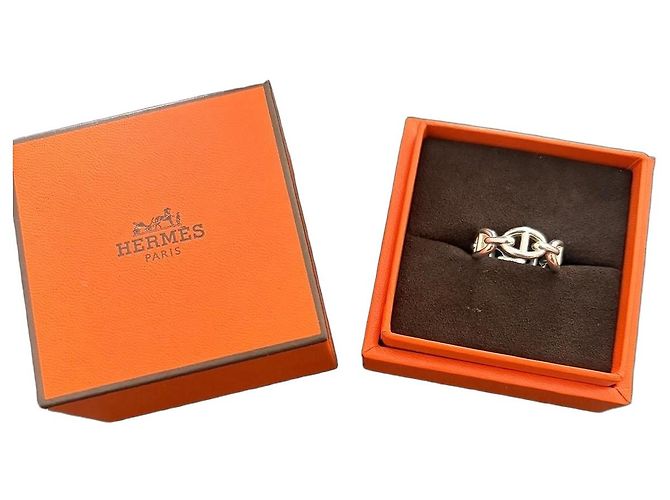 Hermès Chaine d'Ancre Ring in Silber