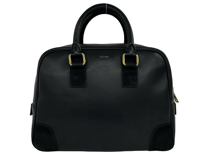 Céline Mini sac Boston Celine en cuir noir