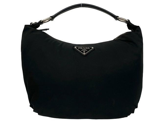 Prada Triangle Logo Hardware Tote Bag Black