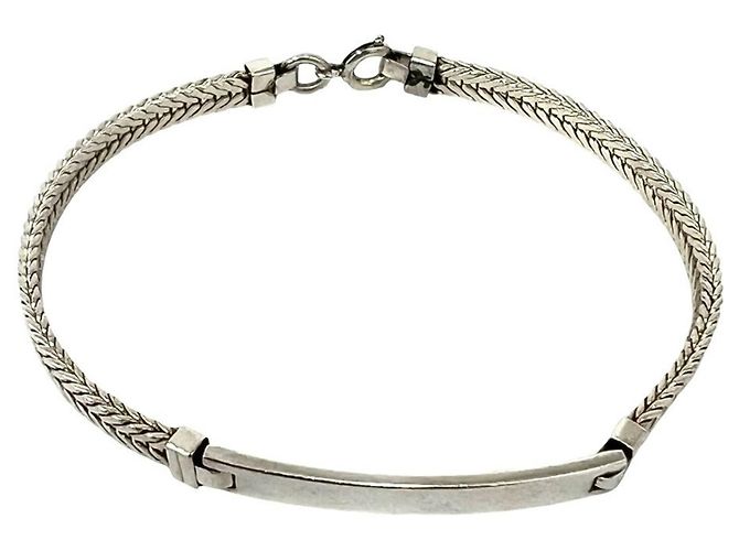 Autre Marque Bracciale ID Tiffany & Co. Vintage Cuban Link Chain Argento