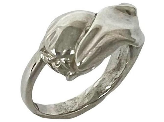 Autre Marque Anello Tiffany Vintage Tulip Argento