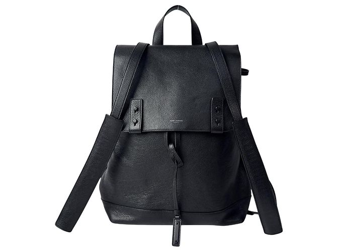 Autre Marque Saint Laurent Sac de Jour Backpack Preto