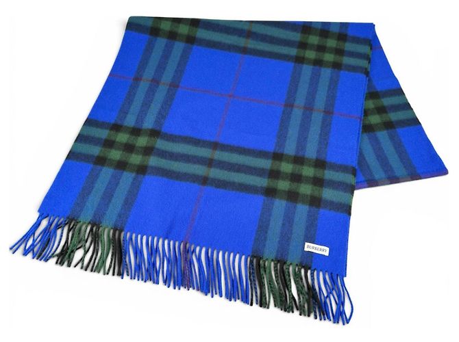Stole Burberry en cachemire bleu