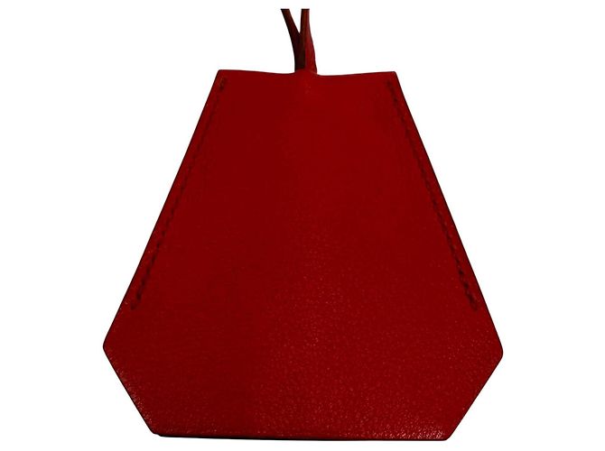 Hermès HERMES Vintage Clochette Necklace Red