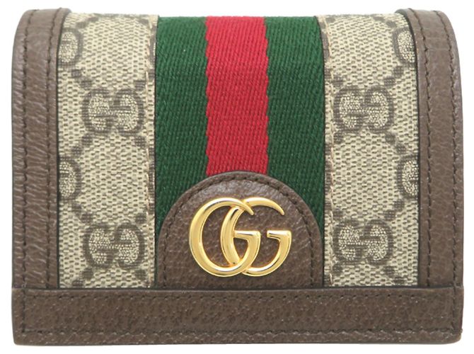 Cartera bi-fold para mujer Gucci Beige