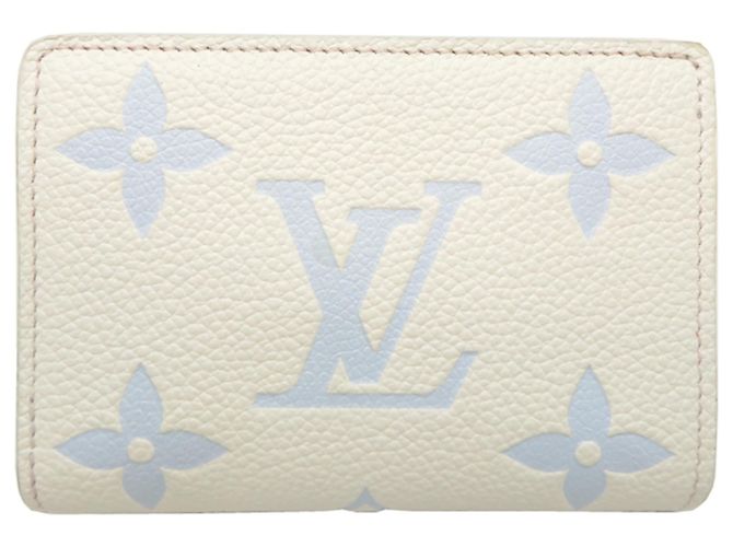 Louis Vuitton Portefeuille Claire Bi-fold Wallet White Blue