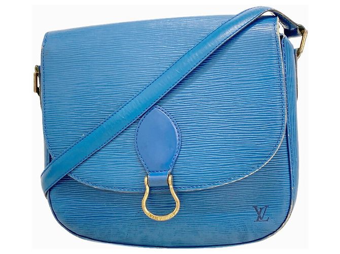 Bolsa de Ombro Louis Vuitton Epi Saint Cloud Azul