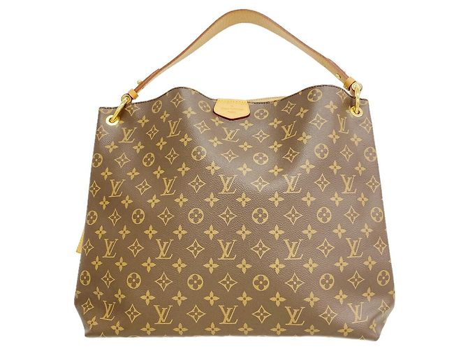 Bolso de hombro Louis Vuitton Monogram Graceful MM Beige