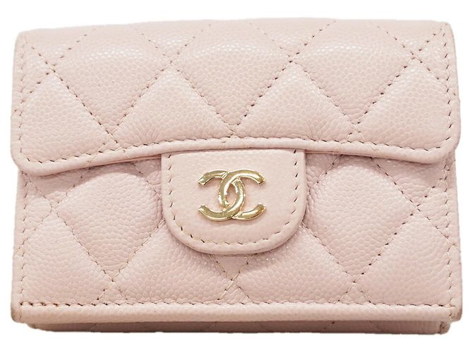 Cartera tri-fold Chanel rosa