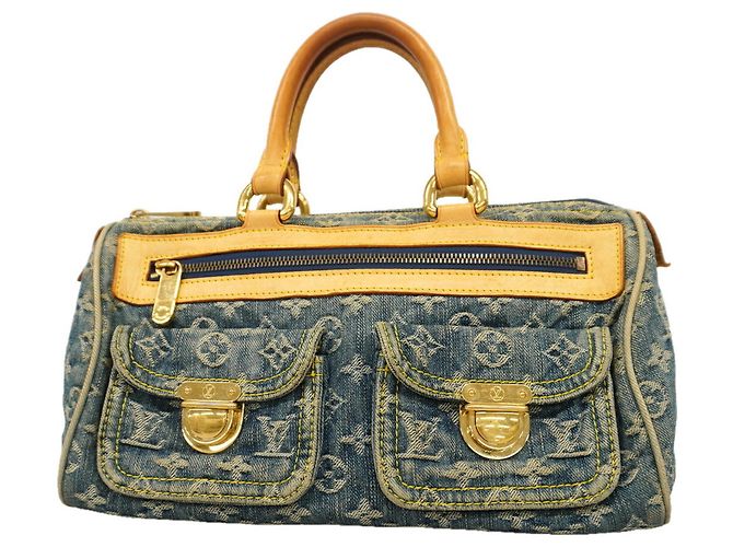 Borsa a mano Louis Vuitton Monogram Denim Neo Noe Speedy Blu