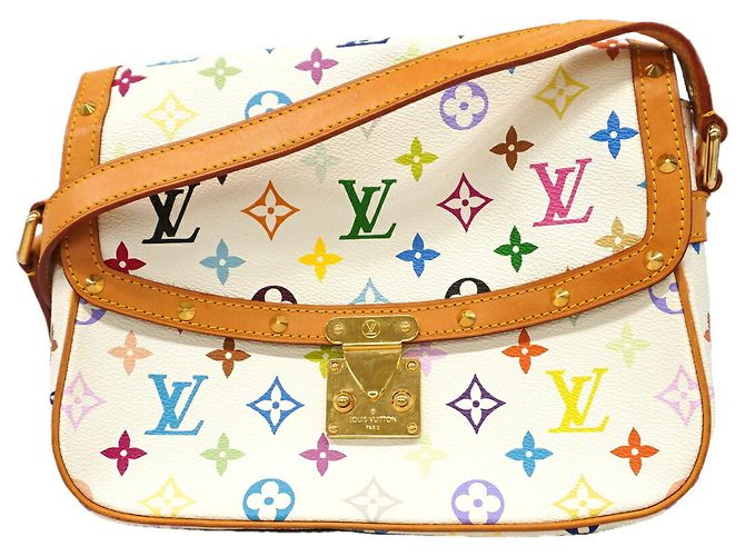 Louis Vuitton Monogram Multicolor Sologne Schultertasche Weiß