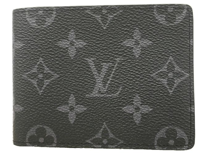 Louis Vuitton Monogram Eclipse Portefeuille Slender Wallet Nero