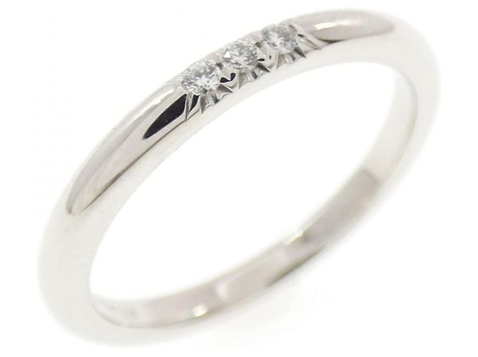 Autre Marque Tiffany Platinbandring mit Diamant