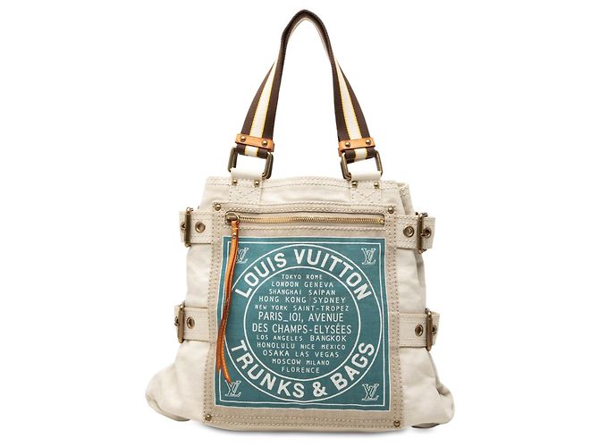 Louis Vuitton Beige Cruise Line Globe Shopper Tote MM