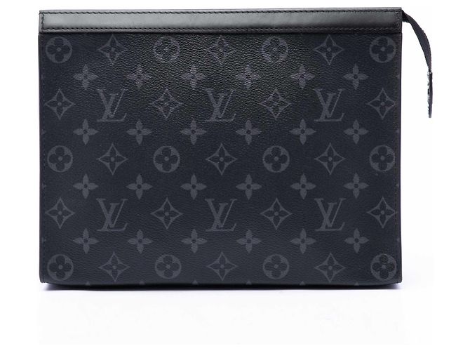 Louis Vuitton Black Monogram Eclipse Pochette Voyage MM Noir