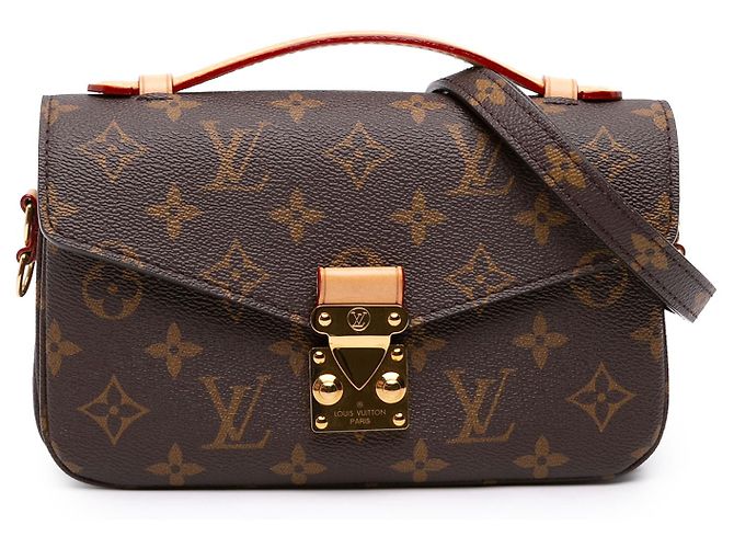 Louis Vuitton Brown Monogram Pochette Metis East West Marrone