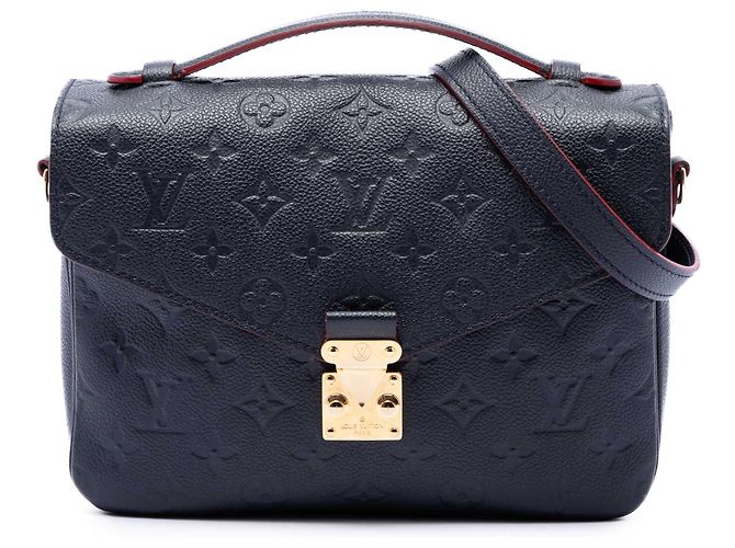 Louis Vuitton Blue Monogram Empreinte Pochette Metis Bleu Bleu Marine