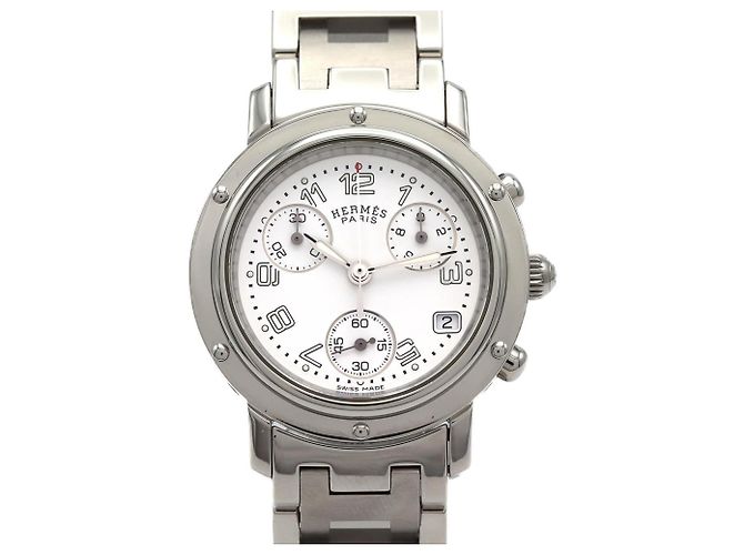 Hermès Hermes Clipper Chronograph CL1.310 SS Quartz Watch