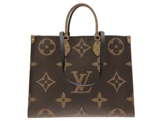 Sac à main Louis Vuitton Monogram Giant OnTheGo GM Marron