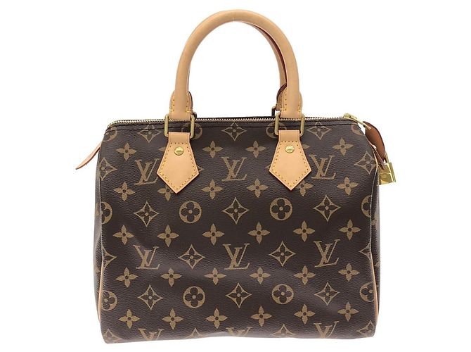 Bolsa Boston Louis Vuitton Monogram Speedy 25cm Marrom